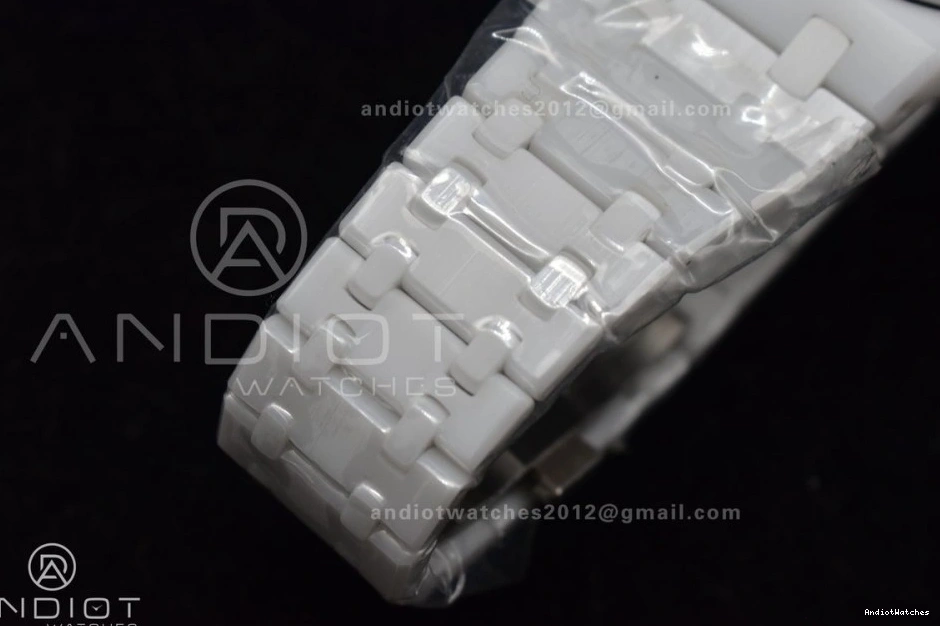Edition Bracelet Ceramic 1052 Perpetual SmoothTexture Royal Ceramic on Best Oak APSF A 26579cb Calendar White 0831